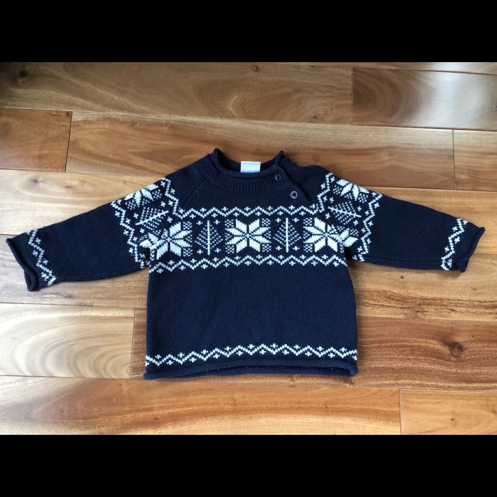 Hanna Andersson size 70 (6-12mo) sweater snowflake